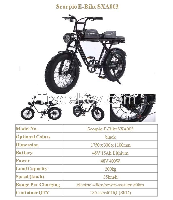 ELECTRIC SCOOTER - Scorpio E-Bike SXA003