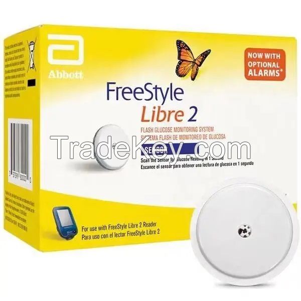 Free style Libre 2 Sensor Starter Kit Optium Neo Blood Vital Glucose Reader