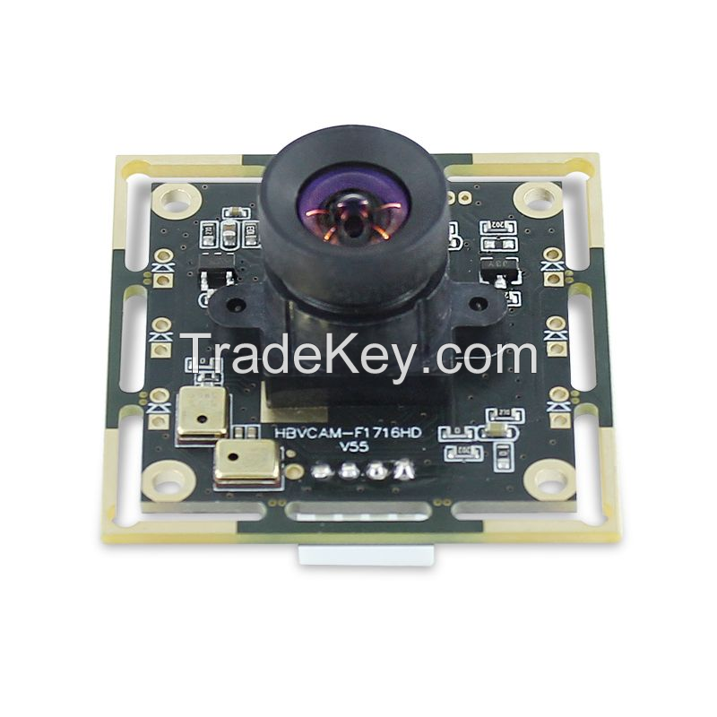 FOV 100 degree distortionless lens OV2710 HD CMOS camera module