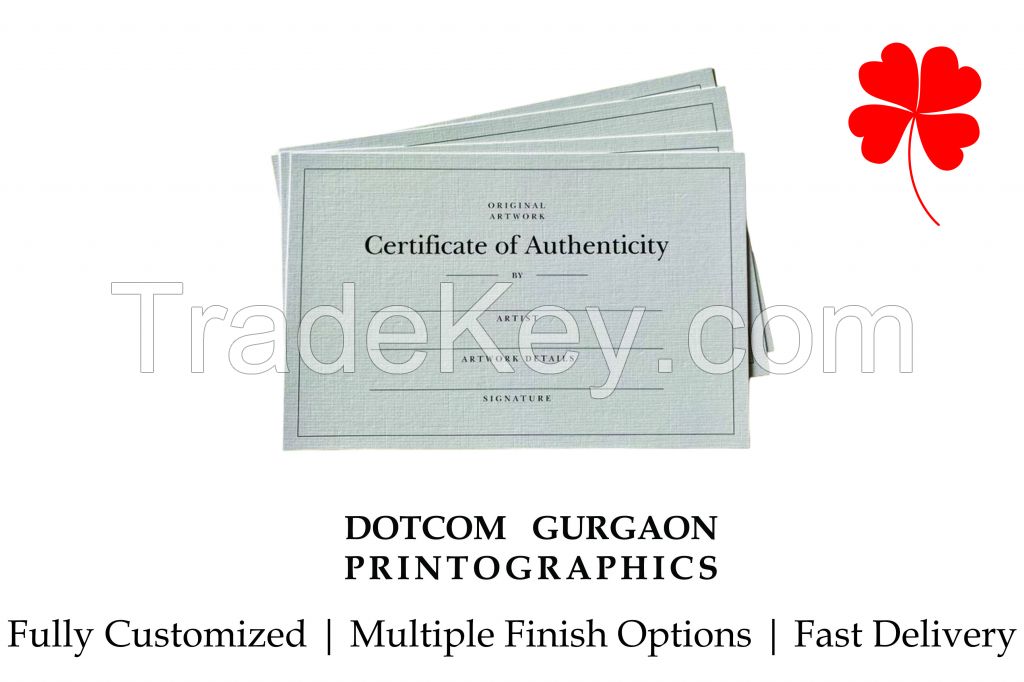 Custom Certificates Printing / Laminated Certificates Printing / Framed Certificate Printing