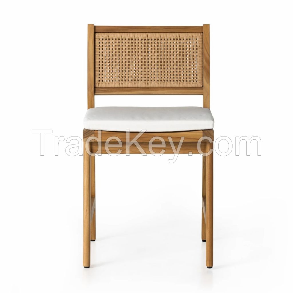 premium wooden furniture cane armed chair made of highest grade of teak wood and rattan made in Indonesia