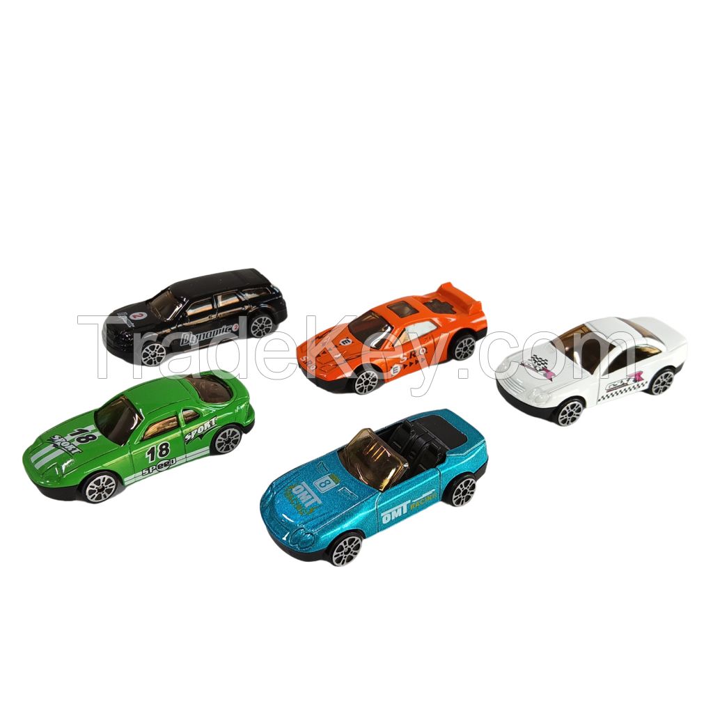 5-pack 1:64 Scale Diecast Metal Cars Sliding with Pad Printing Window Box Packaging Vehicle Model