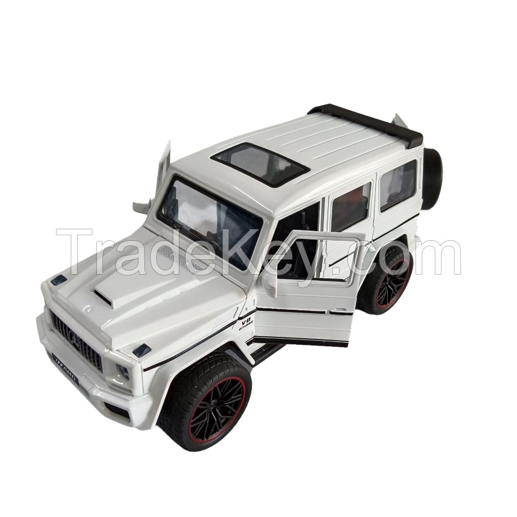 1:24 Pullback Sound & Light 4 Openable Doors Diecast Metal Cars Alloy Stimulated Vehicle Toys