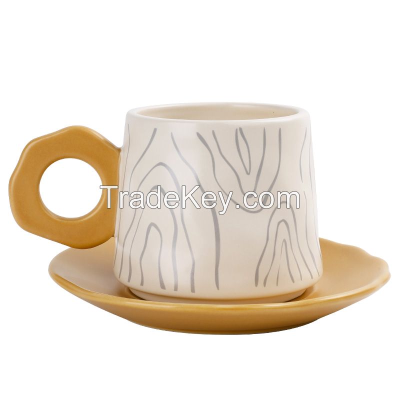 Annual Ring Collection Ceramic Cup and Saucer