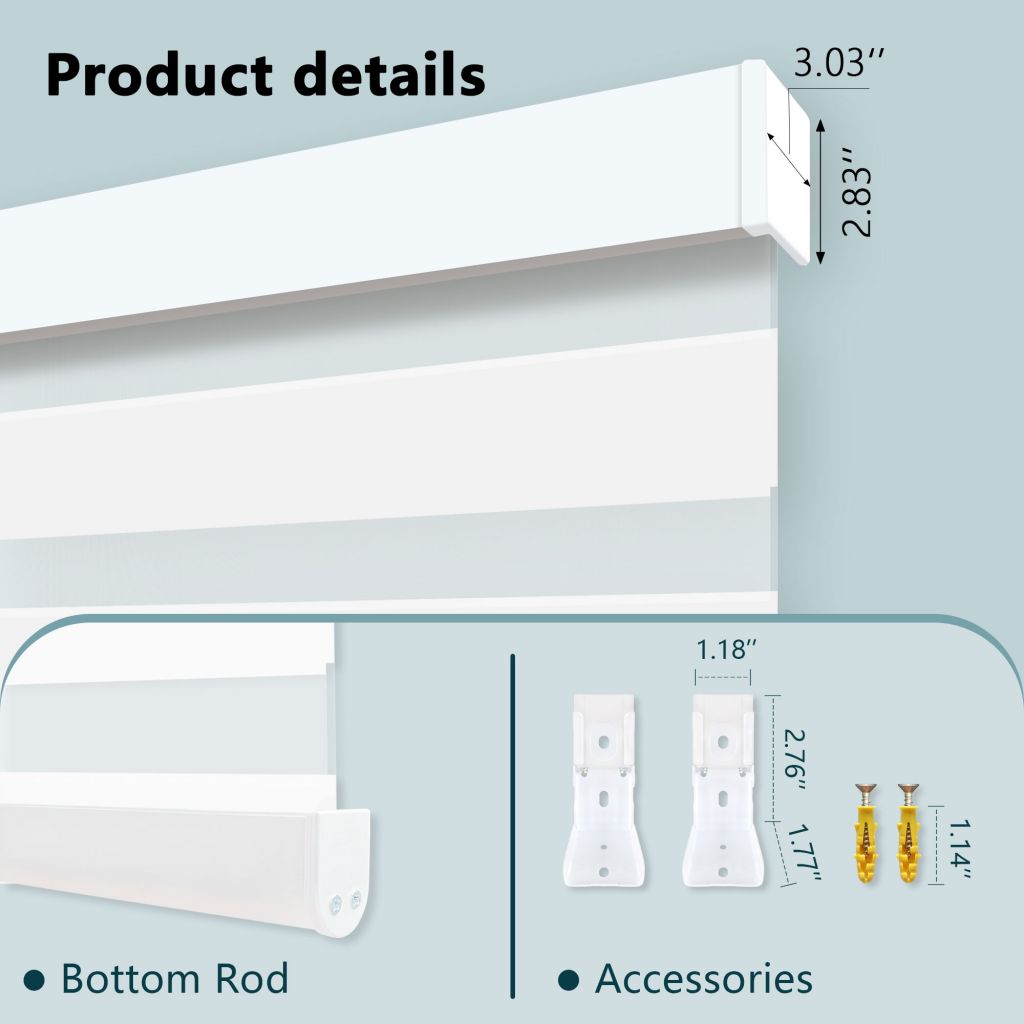 OEM Double Layer Blackout Motorized zebra blinds