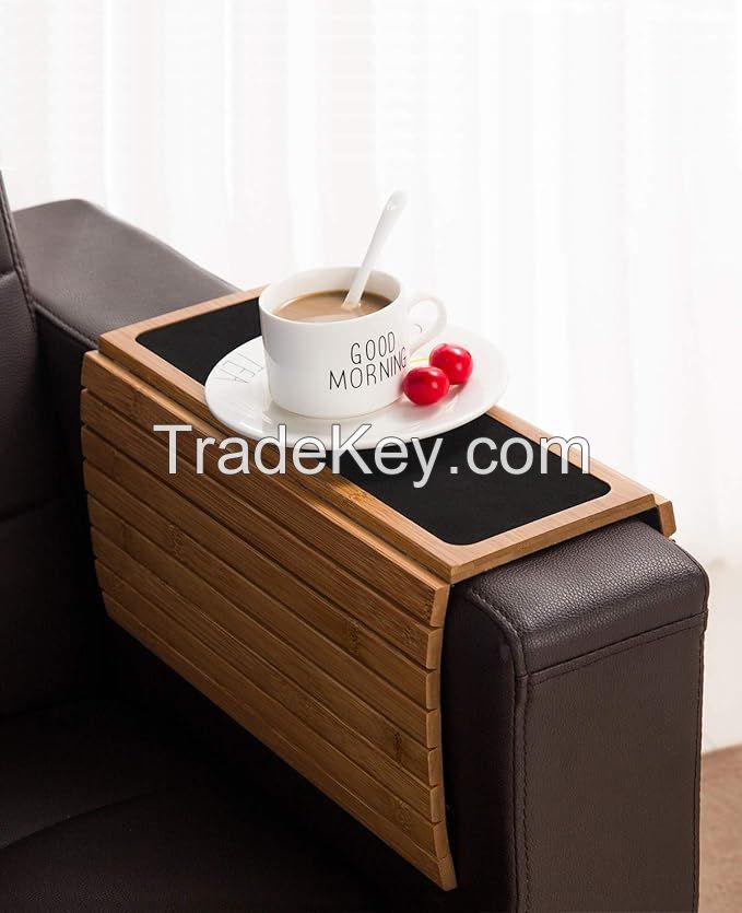 Sofa Armrest Tray Arm Table Sofa Arm Tray Clip on Tray Table Couch Cup Holder Tray