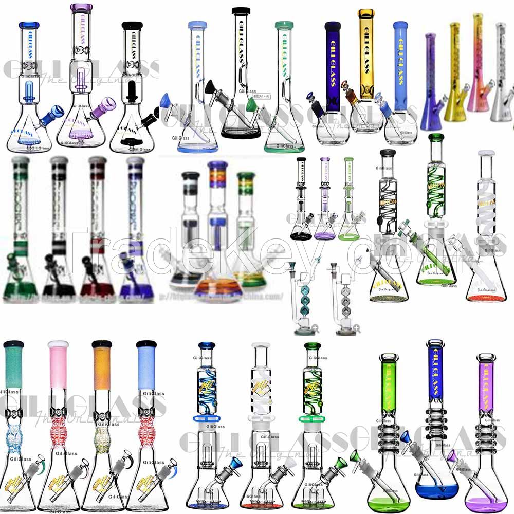 Beaker base Dab Rigs Hookahs Glass Bongs Smoke Water Pipes Dowsntem Perc Chicha Da Rigs Bubbler With 14mm Bowl