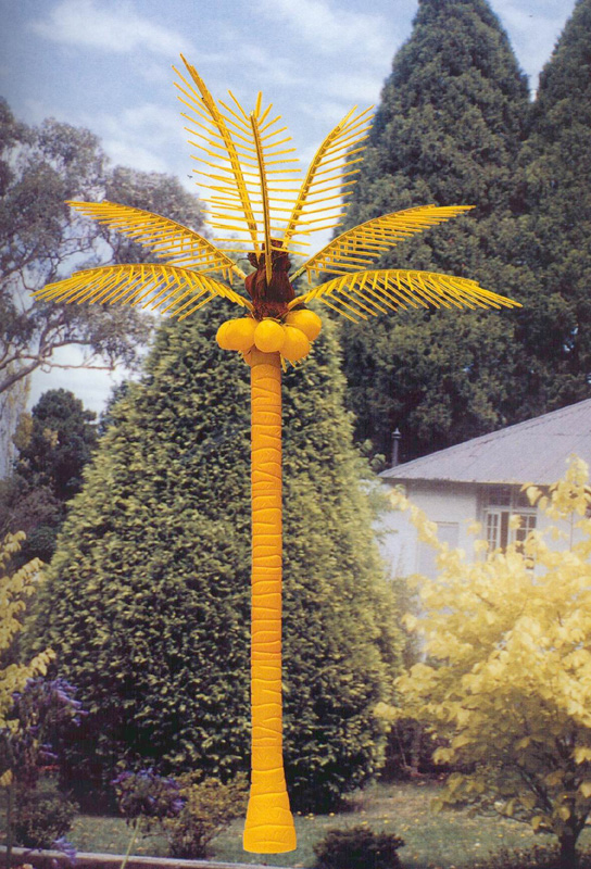 lighted palm tree