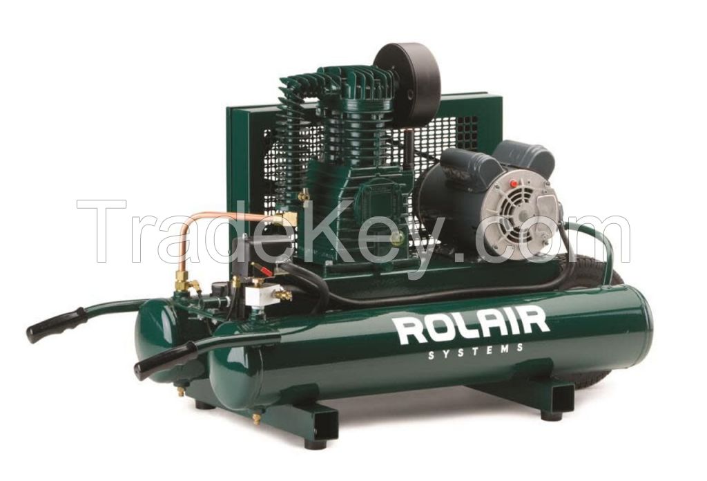 Rolair 9 Gallon Twin Tank Compressor with Dual Controls