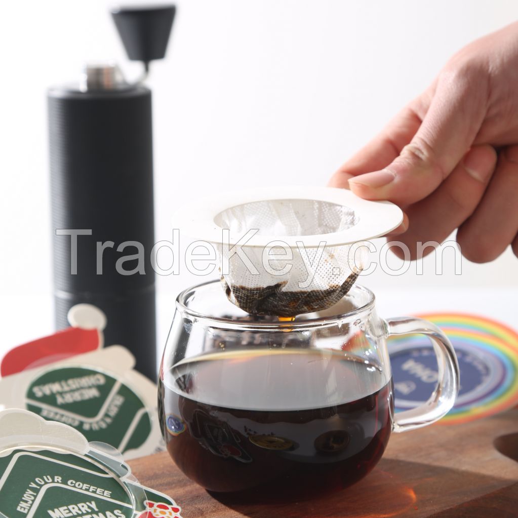 Compostable UFO Saucer Drip Coffee Filter Bag