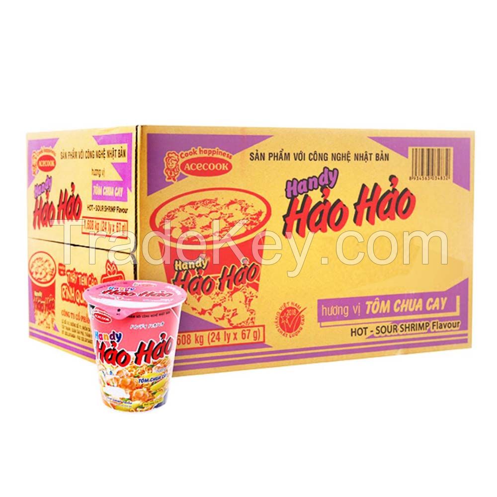 ACCEPT OEM Instant Noodles Cups Shrimp Hot and Sour flavour - Hao Hao instant ramen noodle