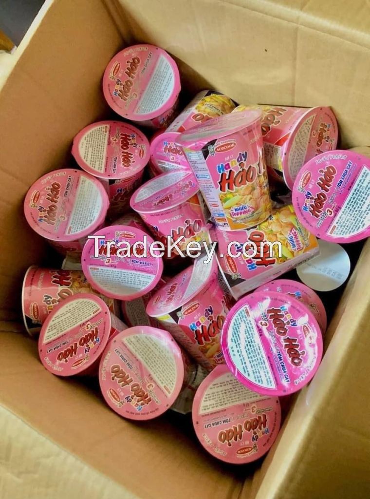 ACCEPT OEM Instant Noodles Cups Shrimp Hot and Sour flavour - Hao Hao instant ramen noodle