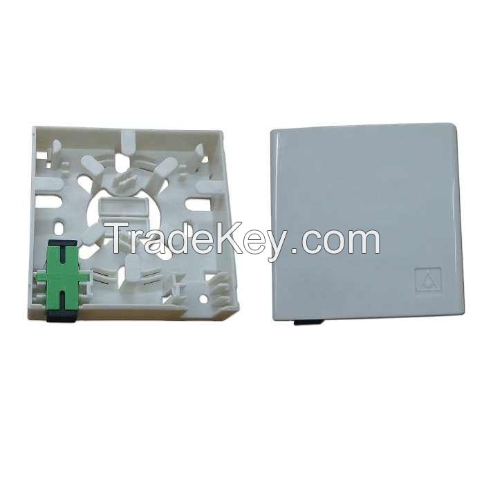 High quality PP material 2 ports indoor used Fiber optic face plate for FTTH