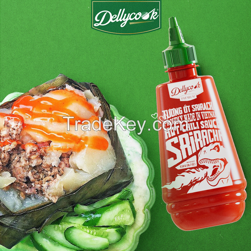 Dellycook Sriracha Hot Chili Sauce, 530gr, 18, 7 oz