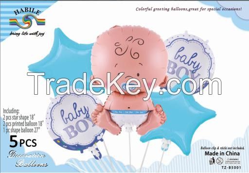 baby collection 5pcs foil balloon set