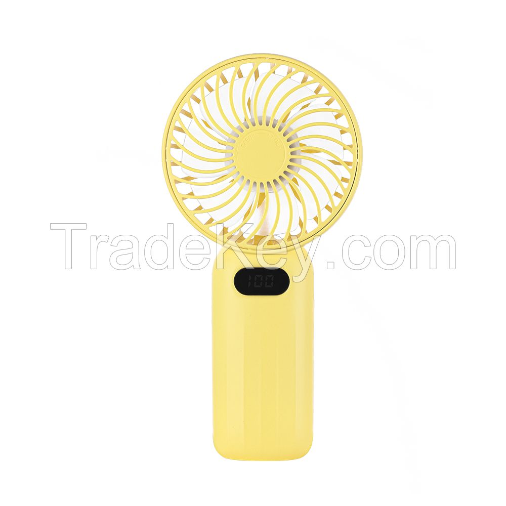 Speed display portable mini handheld fan