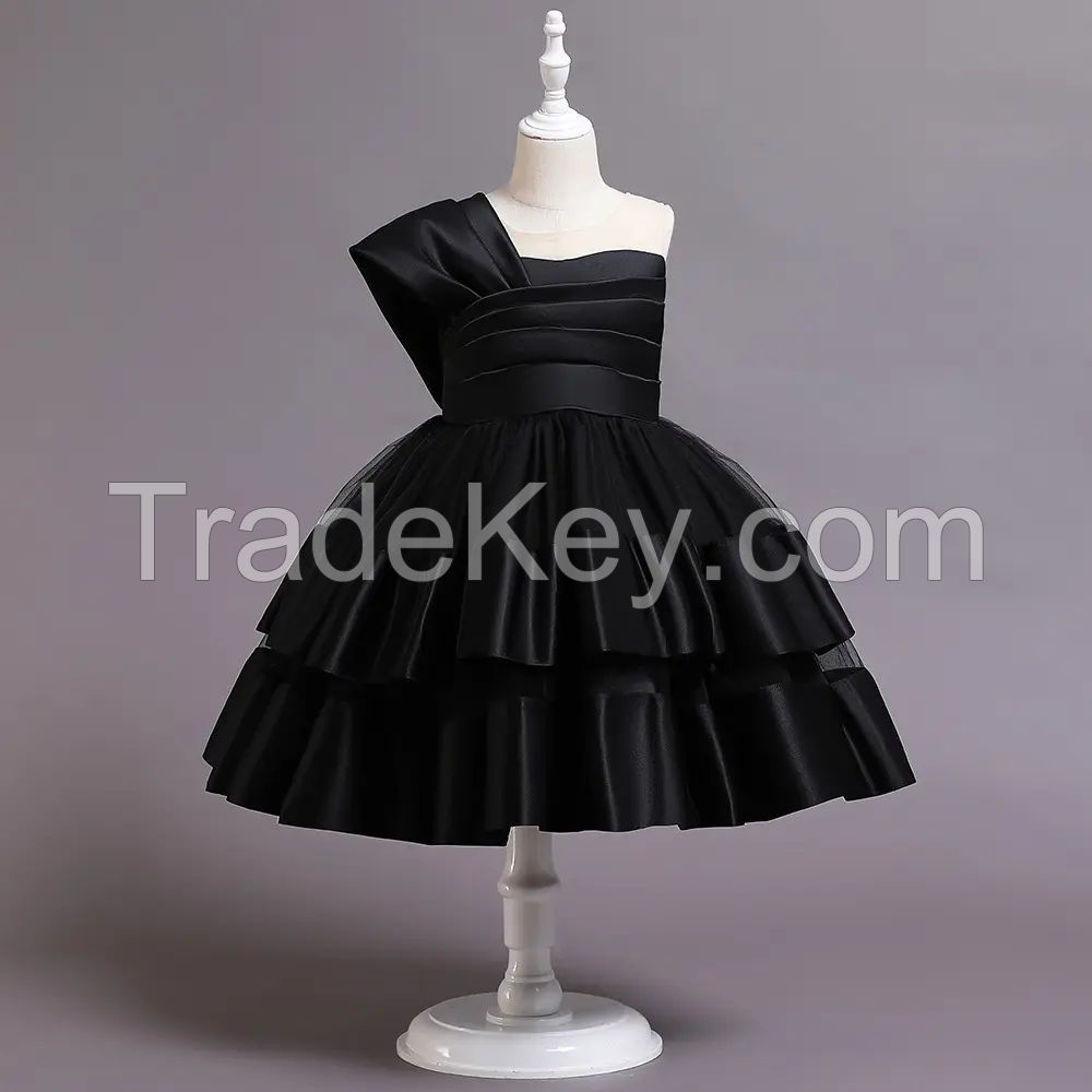 Girls Dresses Holiday Party Ball Gown Dress Halloween Costume Irregular Skirts Sleeveless Printed Princess Dresses