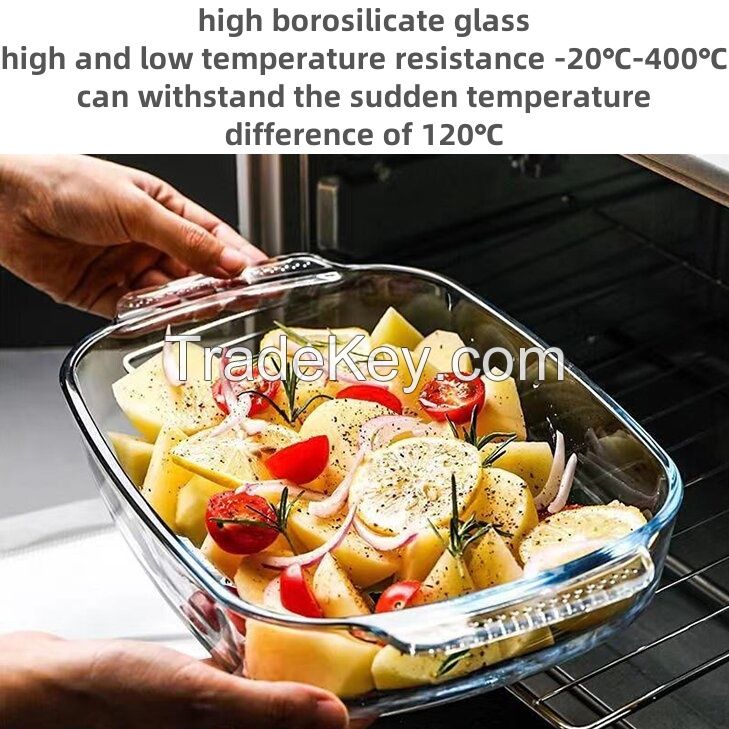 Bestfull Non Stick Baking Dish Bakeware Pans Borosilicate Glass Oven Baking Dishes