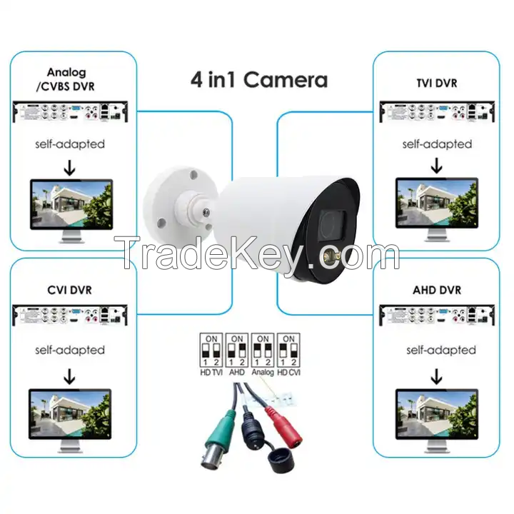 2MP Colorful Night Vision Security CCTV For Home AHD Outdoor Video Surveillance Analog Waterproof Warm light AHD Camera