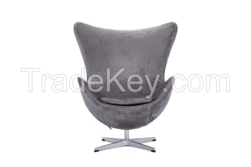 Replica Arne Jacobsen Egg Chair in fabric/leather