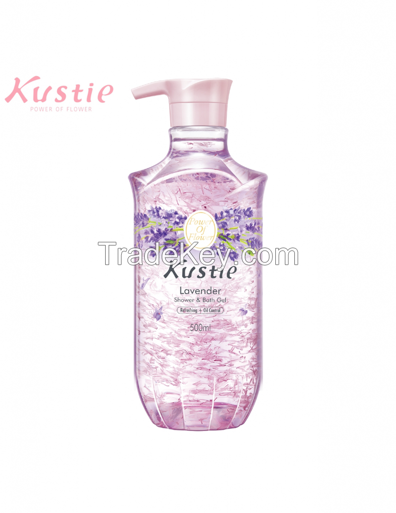 Kustie Real Flower Lavender Shower &amp;amp; Bath Gel