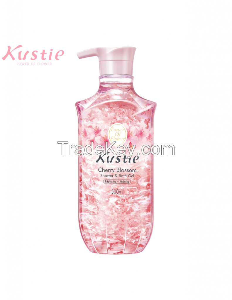 Kustie Real Flower Cherry Blossom Shower &amp; Bath Gel