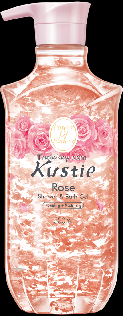 Kustie Real Flower Rose Shower &amp; Bath Gel