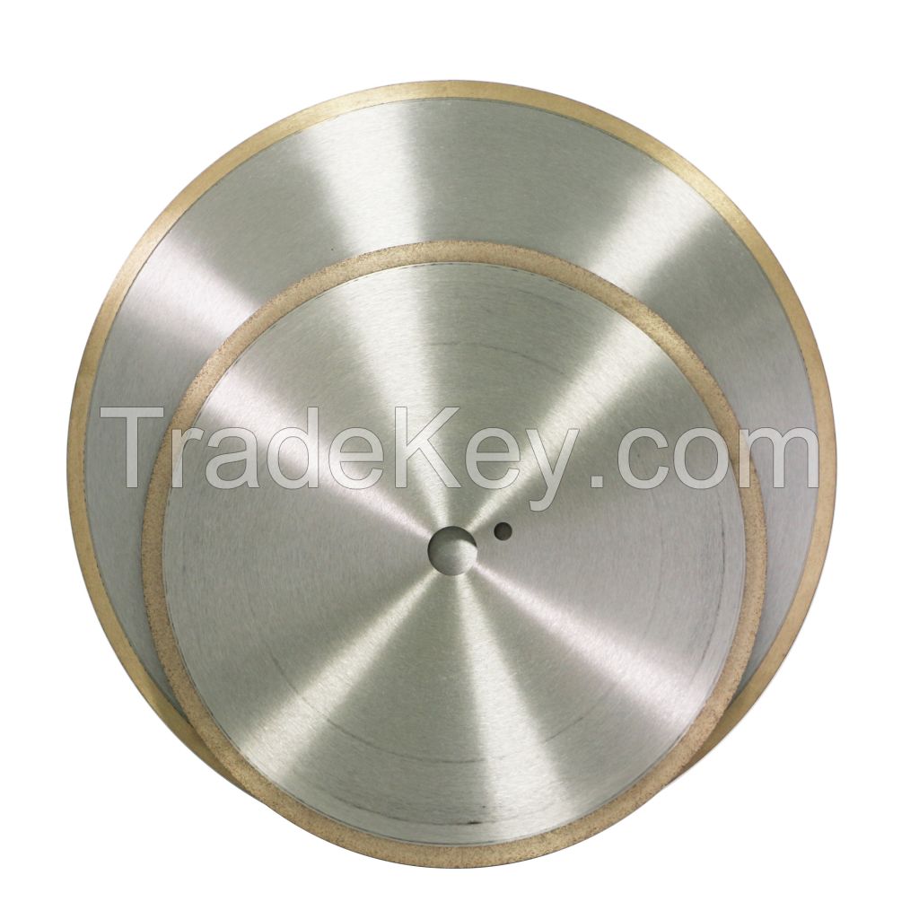 Diamond wafering blade for metallographic materials smooth cutting edge