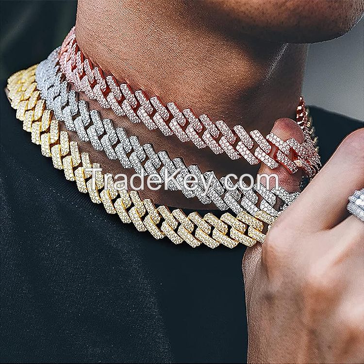 Cuban Link Chain Necklace Â· Gold Necklace for Women Â· 18K Gold Custom Wide Cuban Necklace