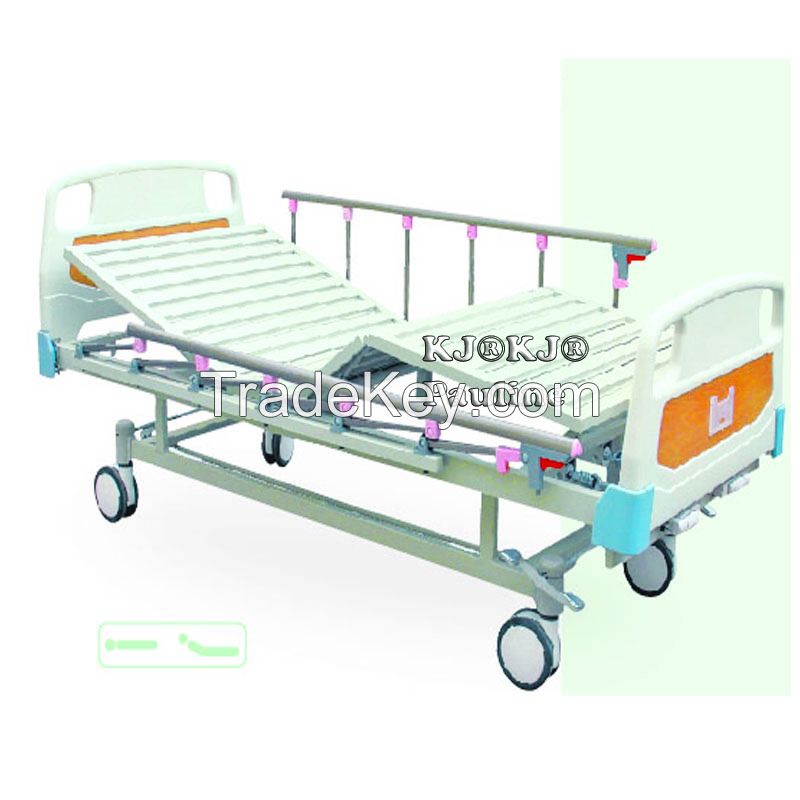 Casting aluminum bed board castors steel plastic medical furniture manual bed