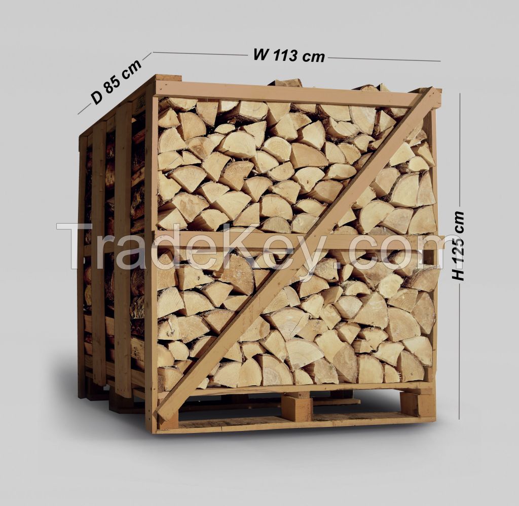 Kiln Dried ASH OAK BIRCH BEECH Logs Large Crate Top Quality Kiln Dried Split Firewood / Beech Firewood/ KD firewood on pallet