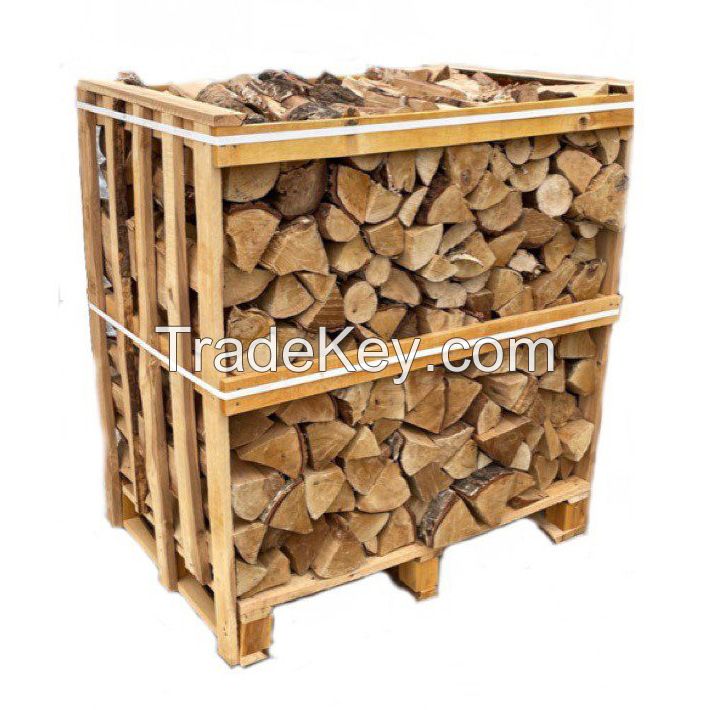 Kiln Dried ASH OAK BIRCH BEECH Logs Large Crate Top Quality Kiln Dried Split Firewood / Beech Firewood/ KD firewood on pallet