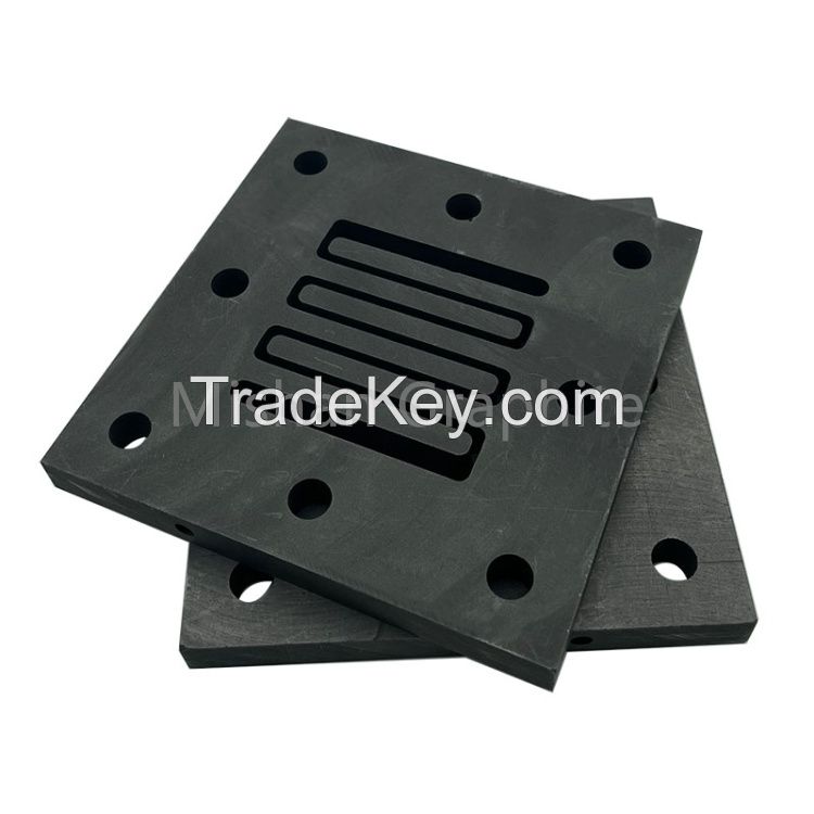 Custom high density electric conduction graphite plate for pem fuel cell