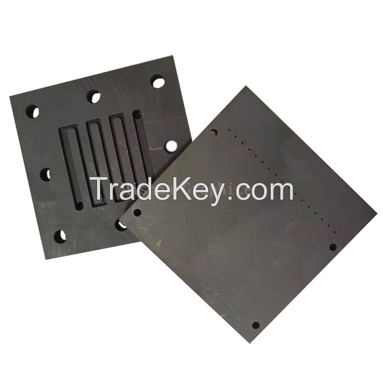 Custom high density electric conduction graphite plate for pem fuel cell