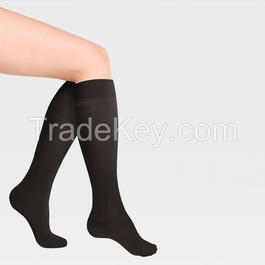 Compression Knee socks for travel with a closed toe ID-235