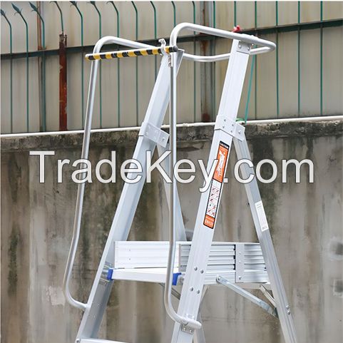 Aluminum Platform Ladder With 2 Wheels