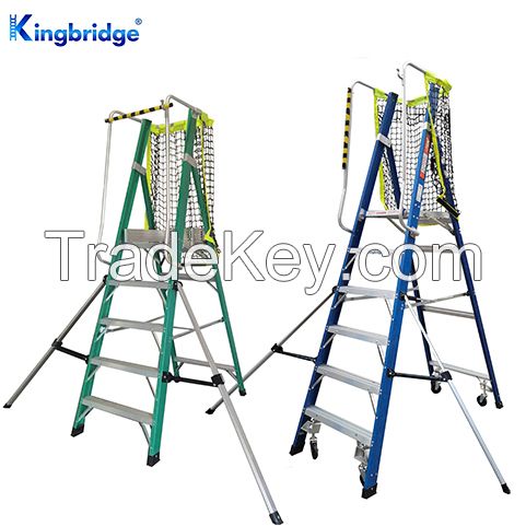 Fiberglass Platform Ladder With Support