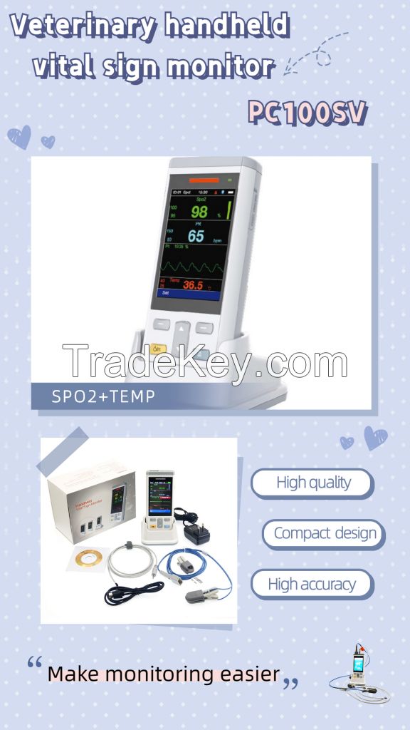 Veterinary handheld vital sign monitor PC100SV