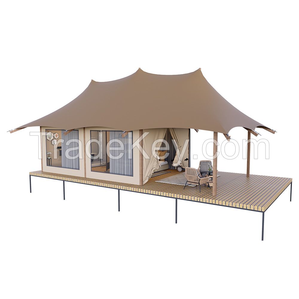 Outdoor Tent Safari Lodge Canvas Glamping Luxury Tent - TONA