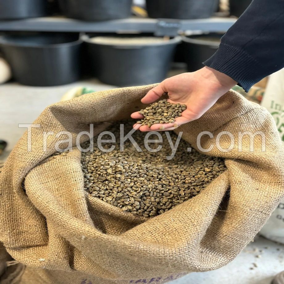 Organic 100% Robusta Green Arabicabeans, Grade AA+A, 1 Kg. ( USDA/EU Approval)