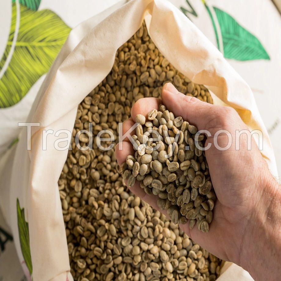 Organic 100% Robusta Green Arabicabeans, Grade AA+A, 1 Kg. ( USDA/EU Approval)