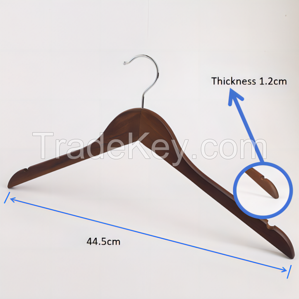 Wooden Hanger Antique walnut color, simple and high-end adult hangers, home solid wood hangers, skirts, shirts, jackets, suits, pants, shirts, single clothes, underwear, wardrobe available