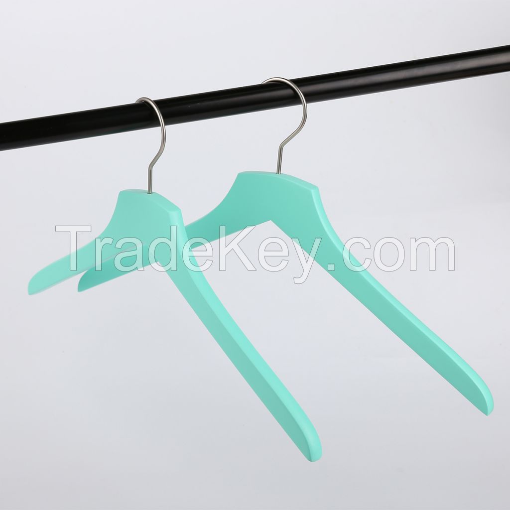 Wooden hanger Tiffany blue fashion trend personalized high-end adult hanger home solid wood hanger