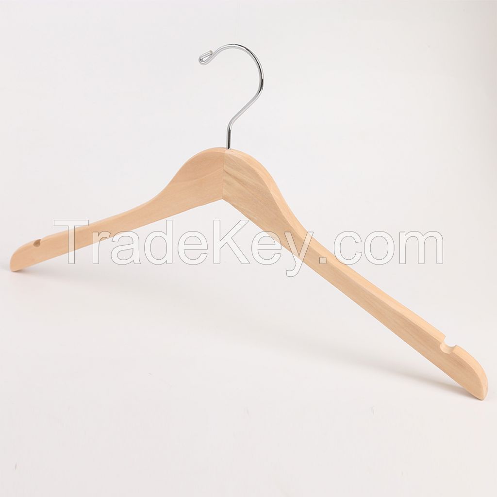 Wooden Hanger-Solid wood logs, environmentally friendly, unpainted, simple and high-end adult hangers, home furnishings, solid wood hangers, skirts, shirts, jackets, suits, pants, shirts, and single shirts are available