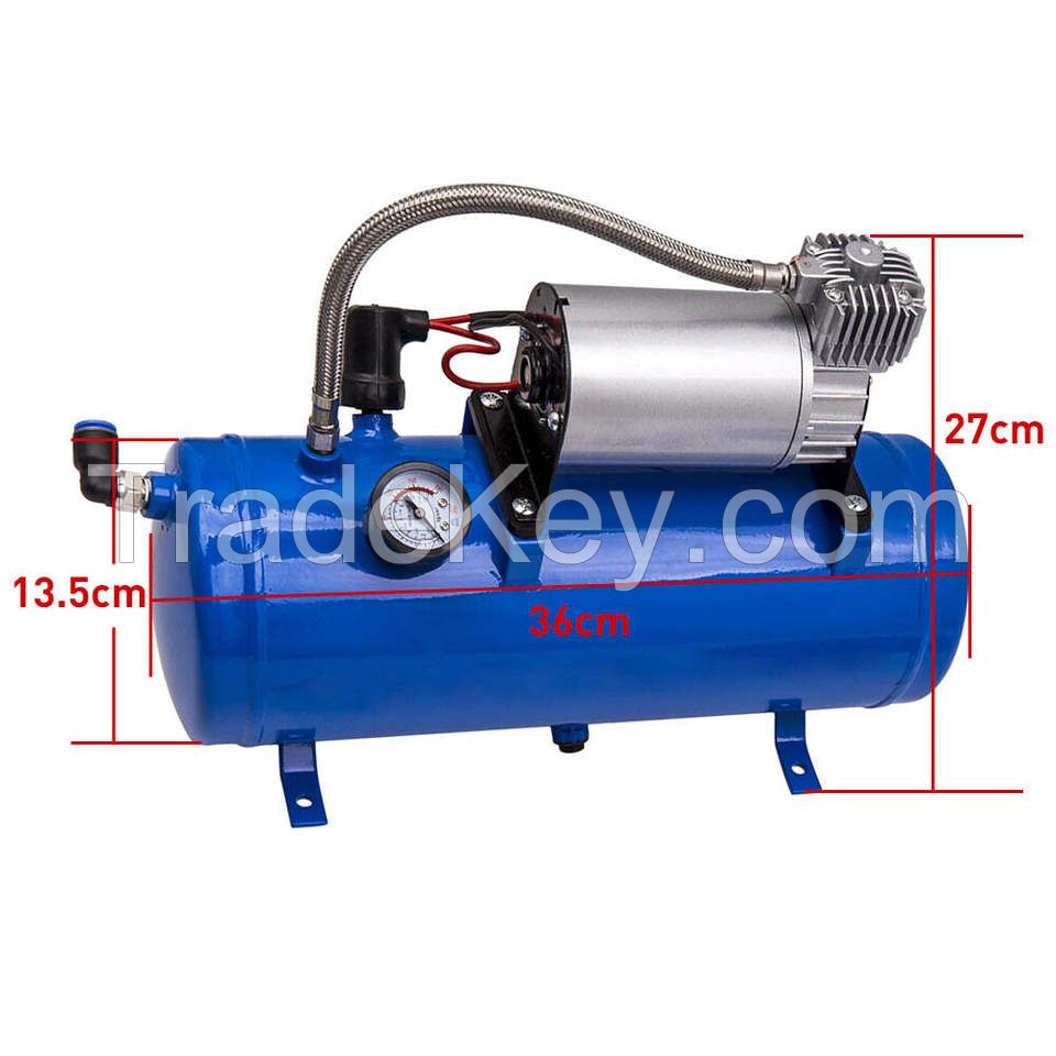  Tire inflation pump air suspension compressor with 1 gallon air tank for air suspension kit