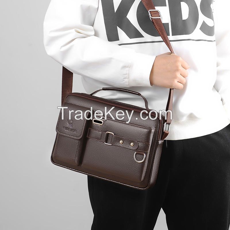 men fashion lightweight waterproof trendy crossbody shoulder business messenger bag