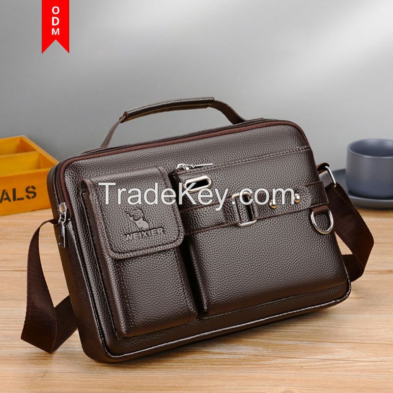 men fashion lightweight waterproof trendy crossbody shoulder business messenger bag