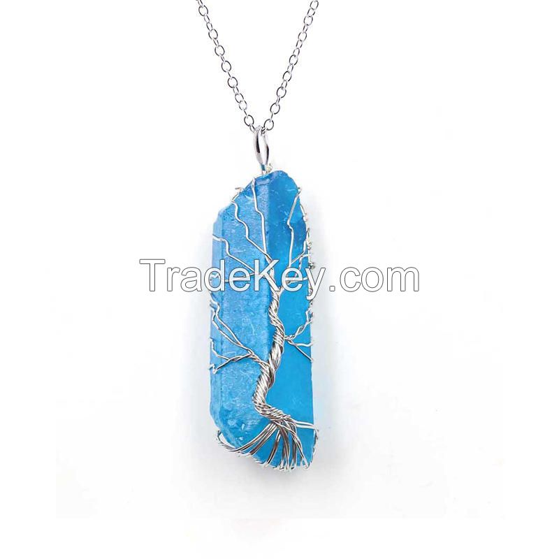 Crystal Heishi Energy Pendant Jewelry