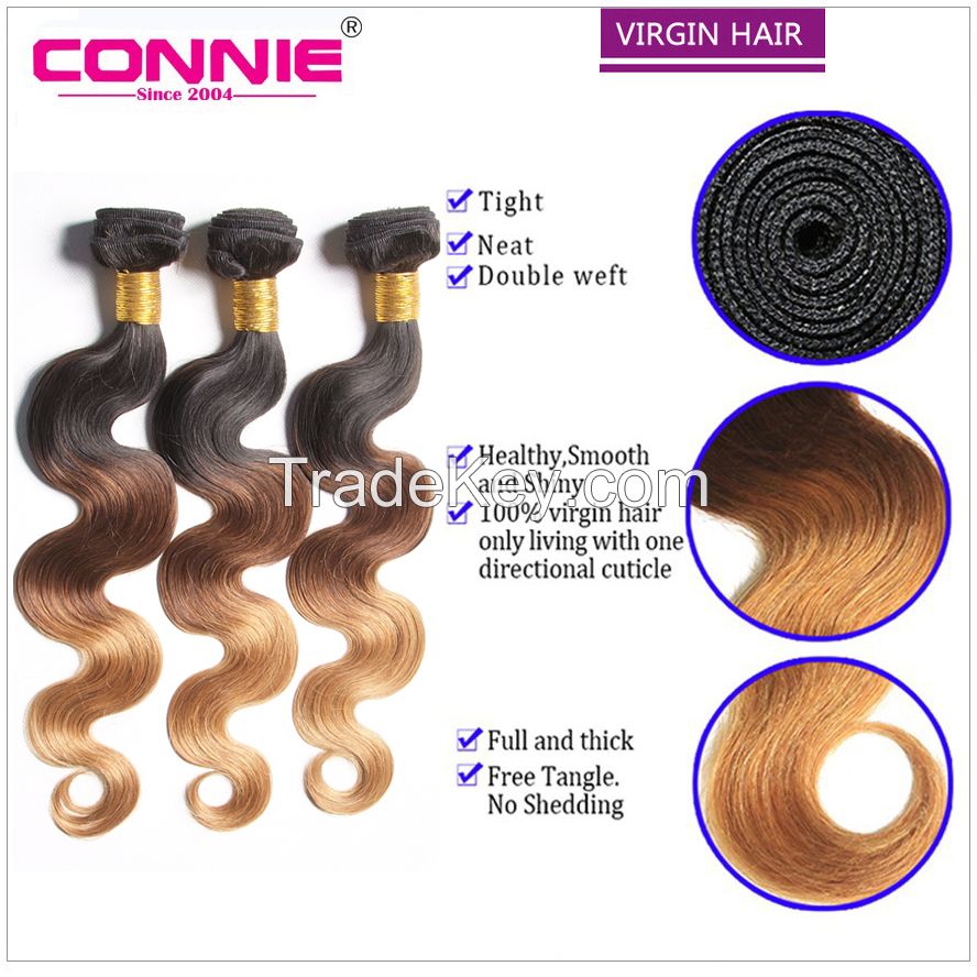 Affordable Price Full And Thick Ombre Virgin Hair Weave