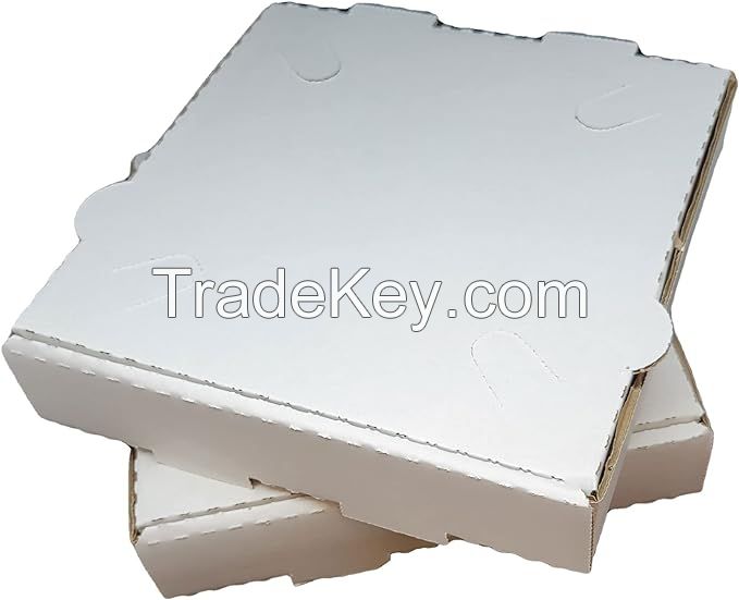 50 Pack Corrugated Pizza Box - White Cardboard (8&quot; x 8&quot;)